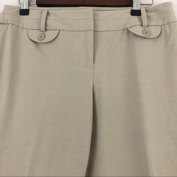 Ann Taylor LOFT Petite Beige Cropped Dress Pants - Picture 3 of 8